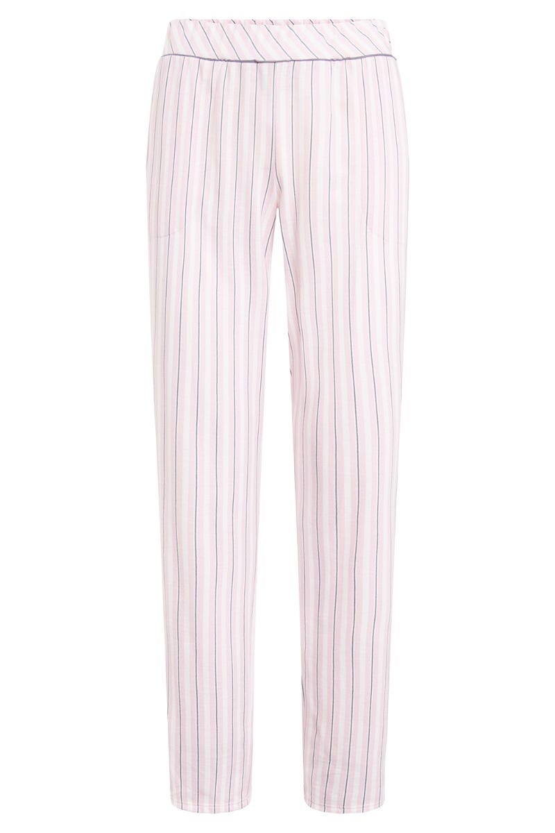 Rösch Basic Pyjamahose Lang im Streifendruck Rosa-Grau Hotsell