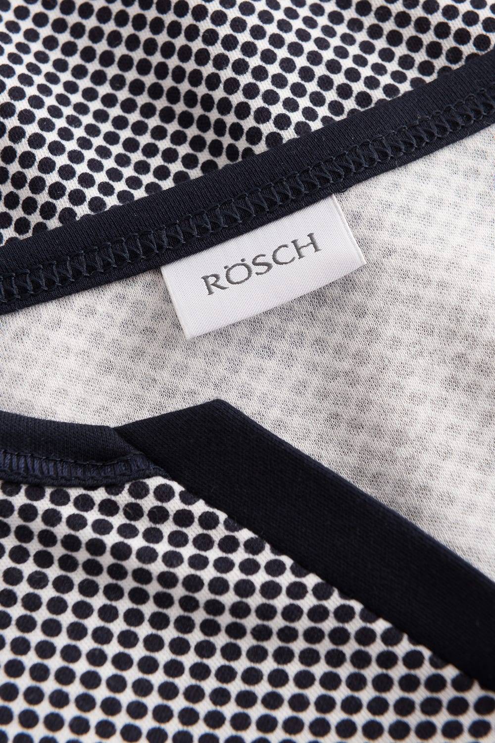 Rösch Nachthemd im Punktedruck dezent pastellfarben 100% Baumwolle Auslauf
