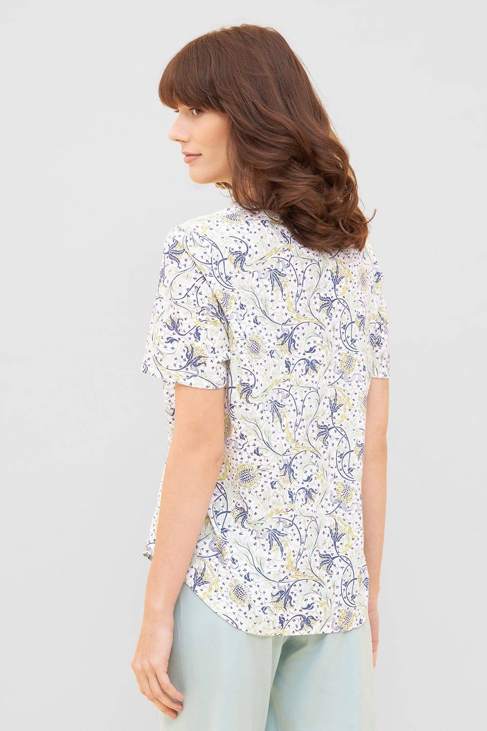 Rösch Basic T-Shirt Kurzarm im floralen Ornament-Print Mix &amp; Match 1884807 Fabrikverkauf