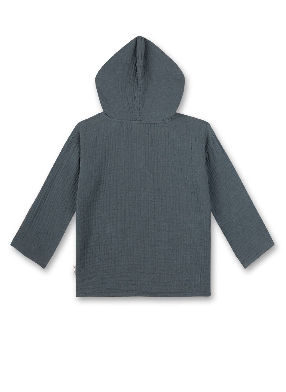 Sanetta Jungen-Langarmshirt mit Kapuze Dunkelblau aus Musselin Hotsell