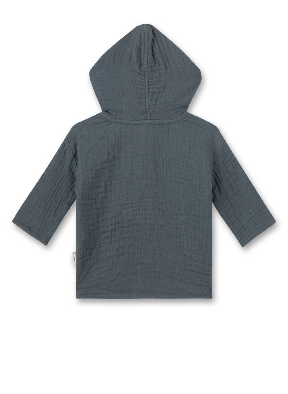 Sanetta Jungen-Langarmshirt mit Kapuze Dunkelblau aus Musselin Hotsell