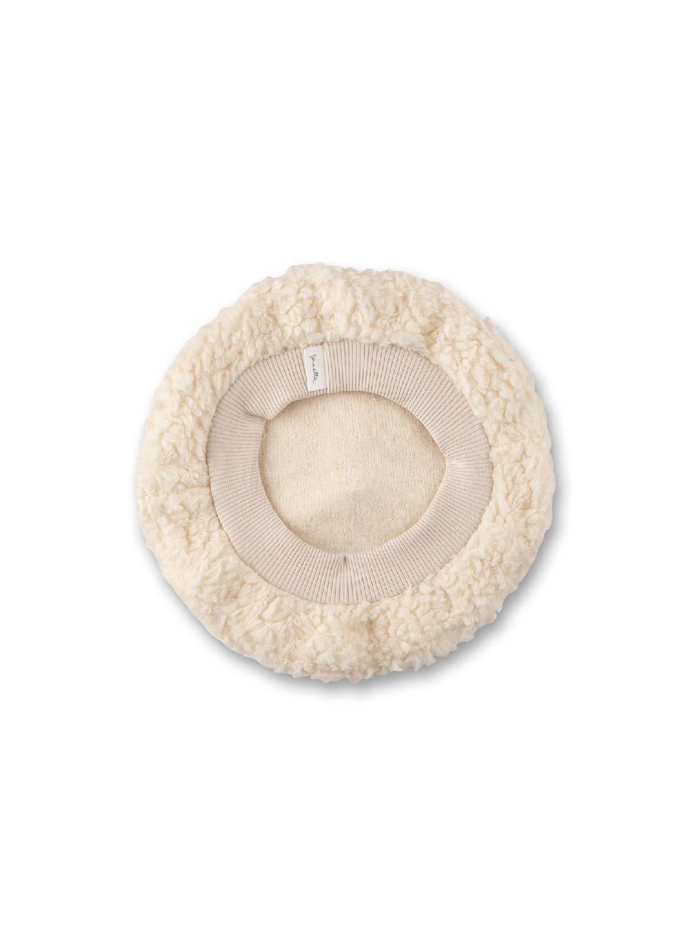 Sanetta Mütze Beige aus Teddy-Plüsch Outlet