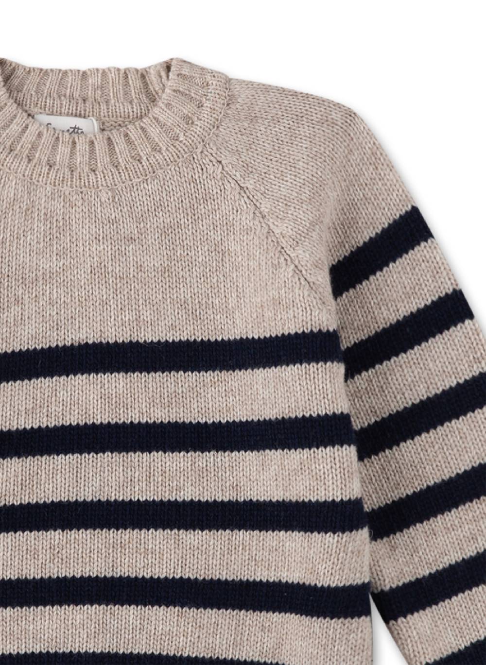 Sanetta Strick-Pullover Beige Schlussverkauf