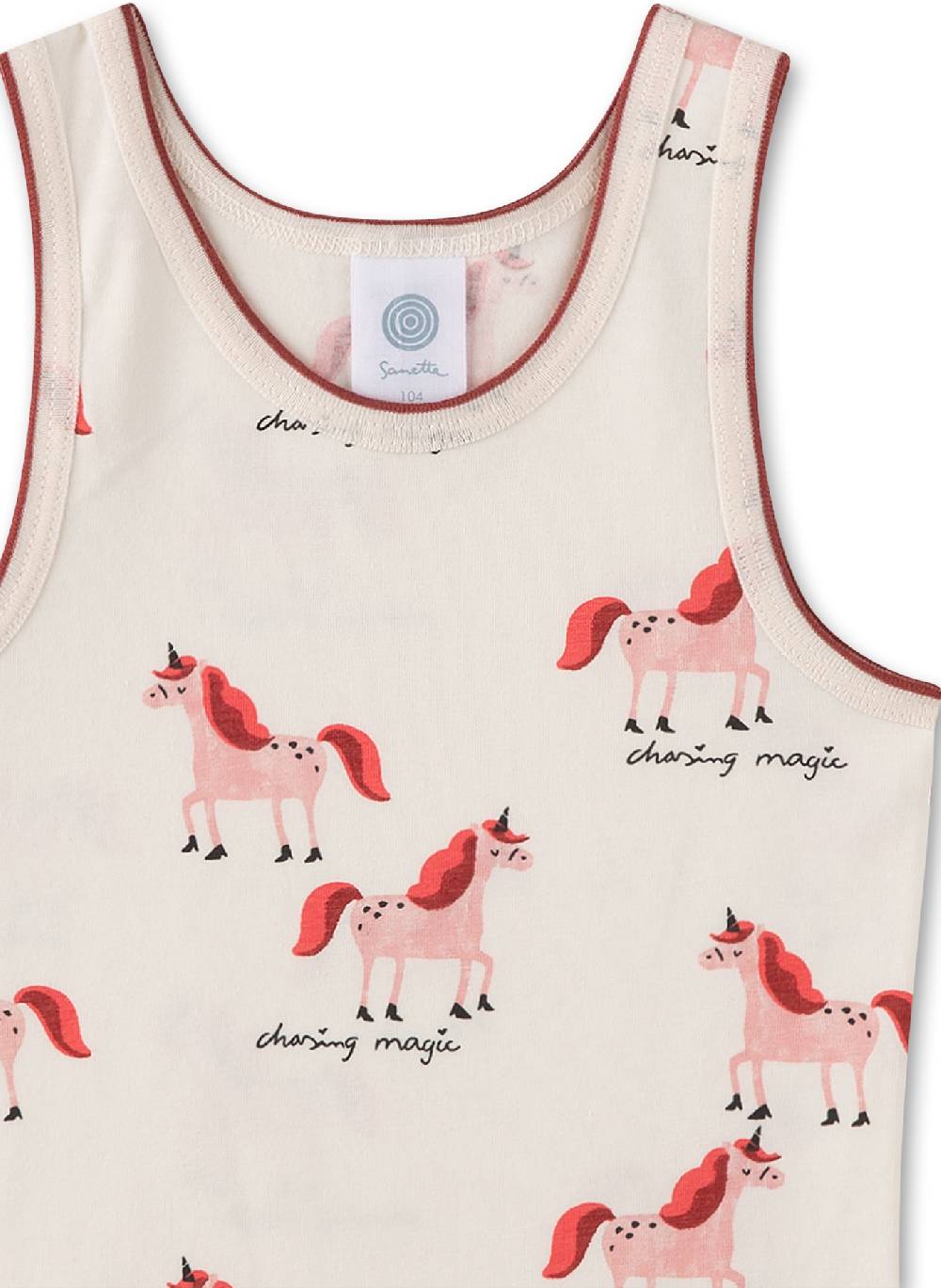 Sanetta Mädchen-Unterhemd Off-White Auslauf