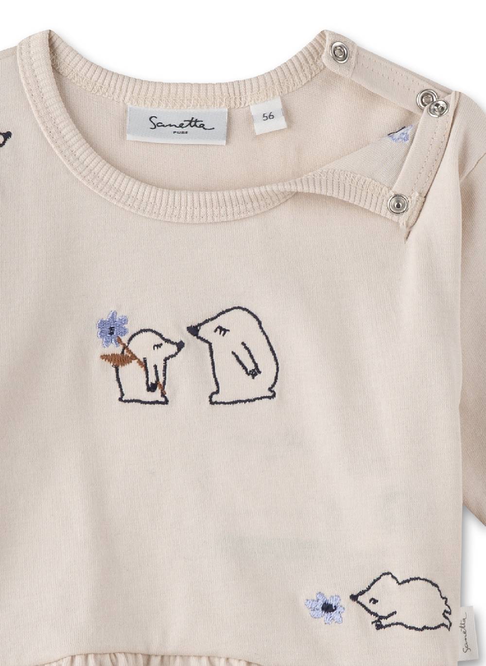 Sanetta Mädchen-Langarmshirt Off-White Fabrikverkauf