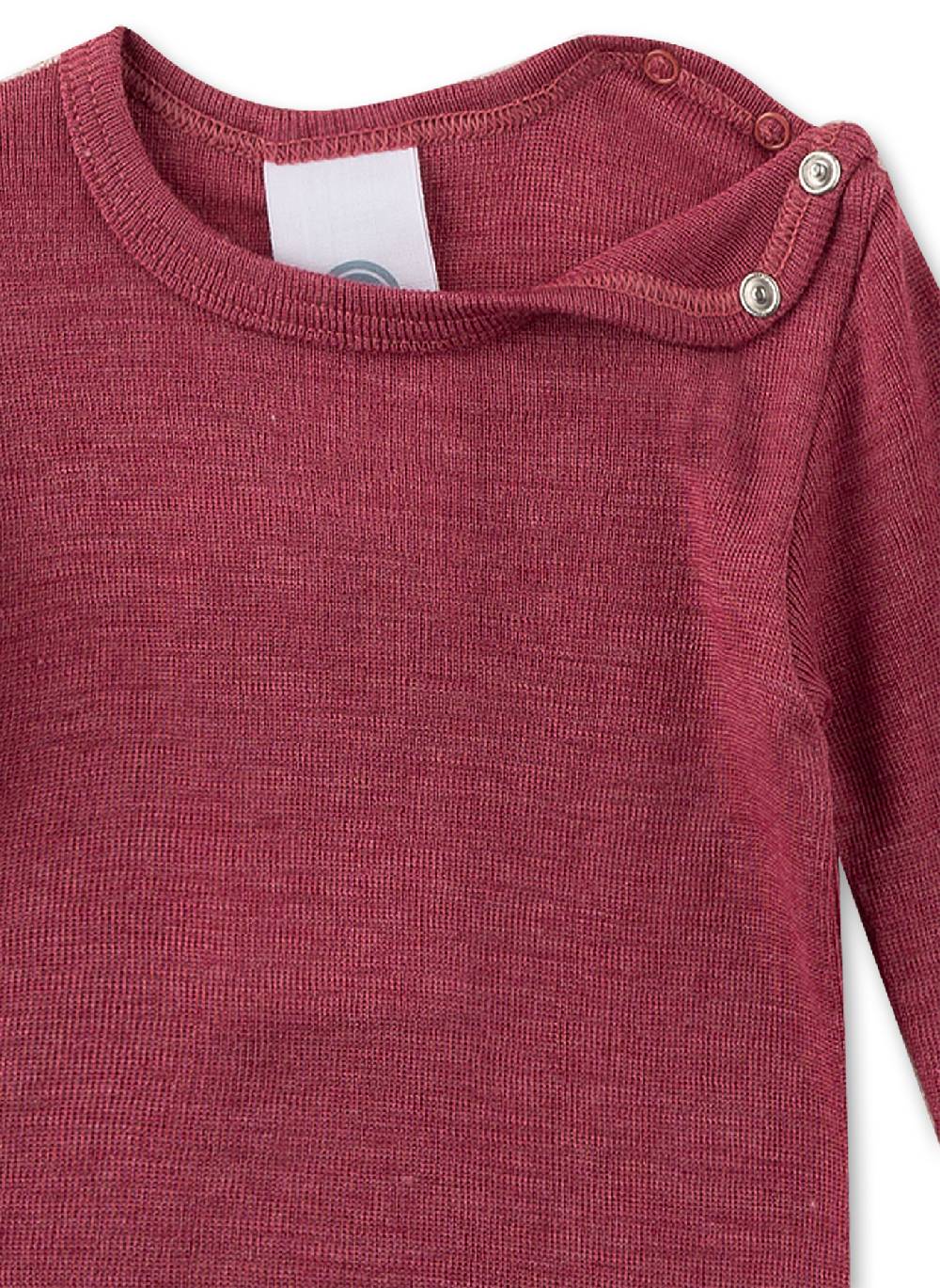 Sanetta Body langarm Rot aus Merino-Wolle & Seide Blitzverkäufe