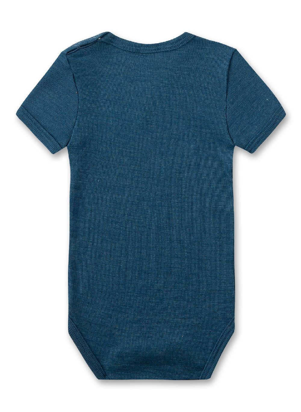 Sanetta Body kurzarm Blau aus Merinowolle & Seide Online