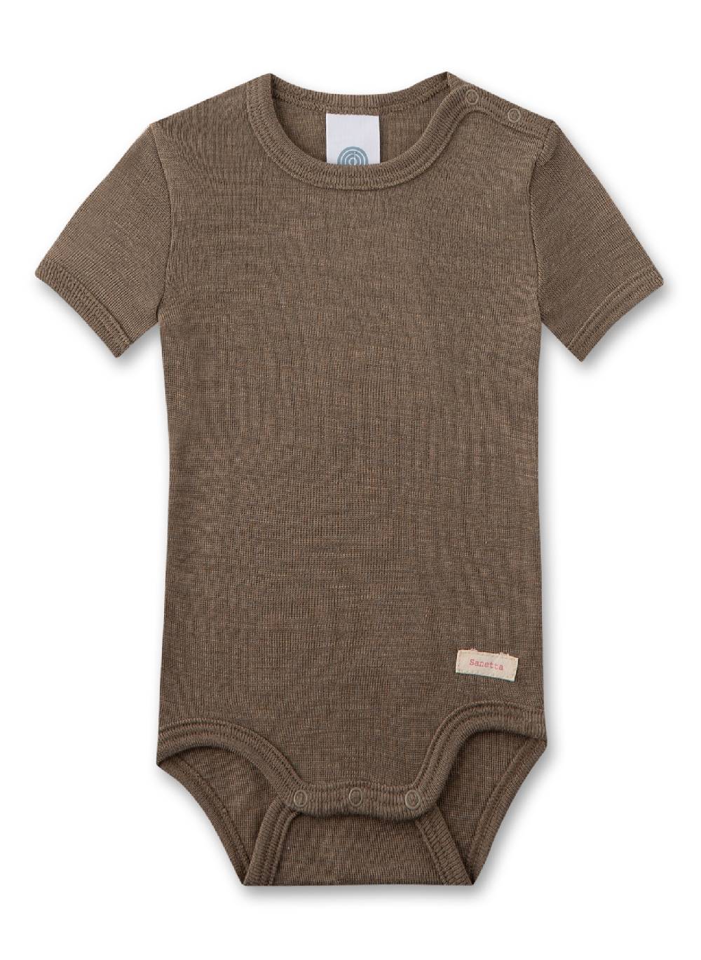 Sanetta Body halbarm Beige aus Wolle & Seide