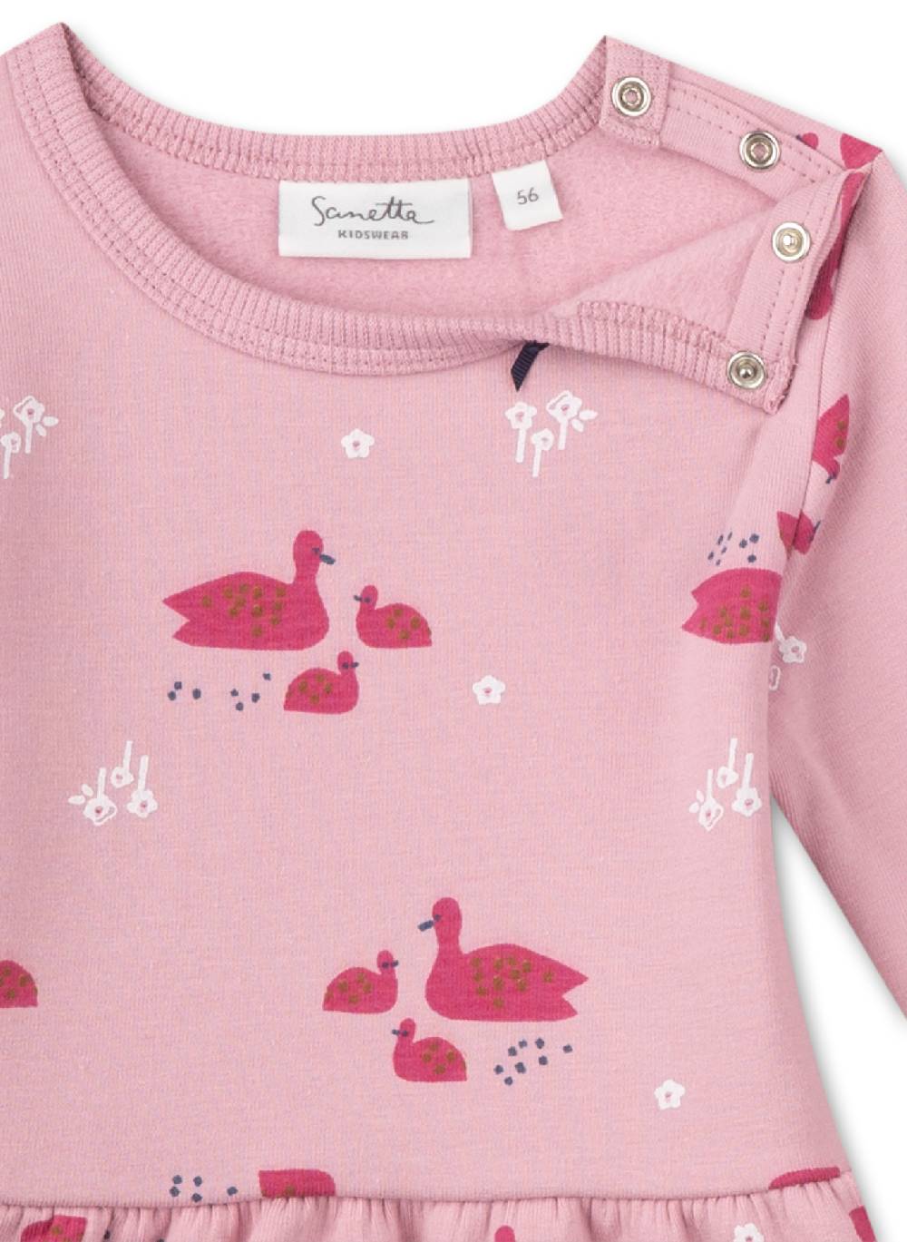 Sanetta Mädchen-Sweatkleid Rosa Nur für heute