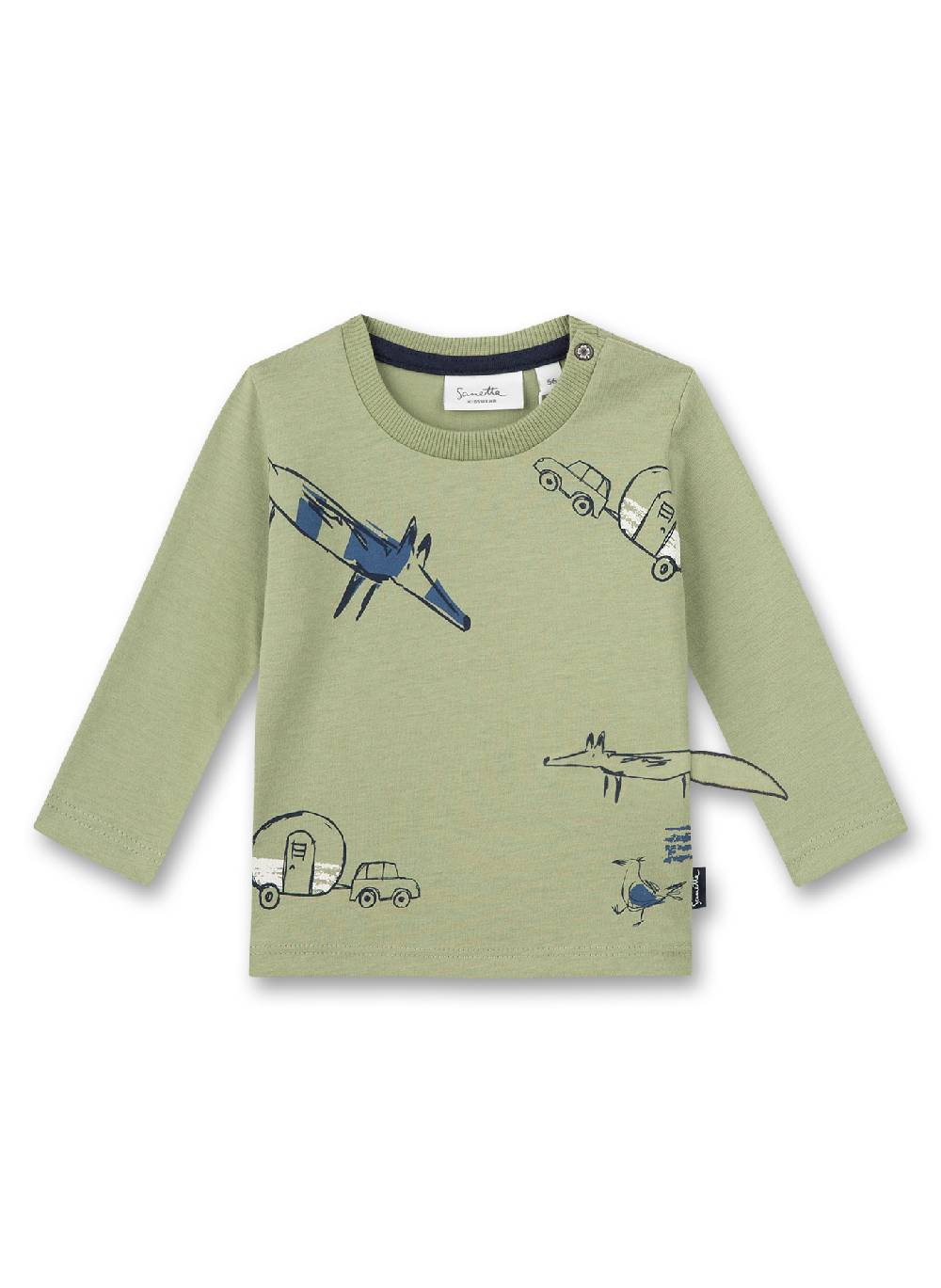 Sanetta Jungen-Langarmshirt Grün