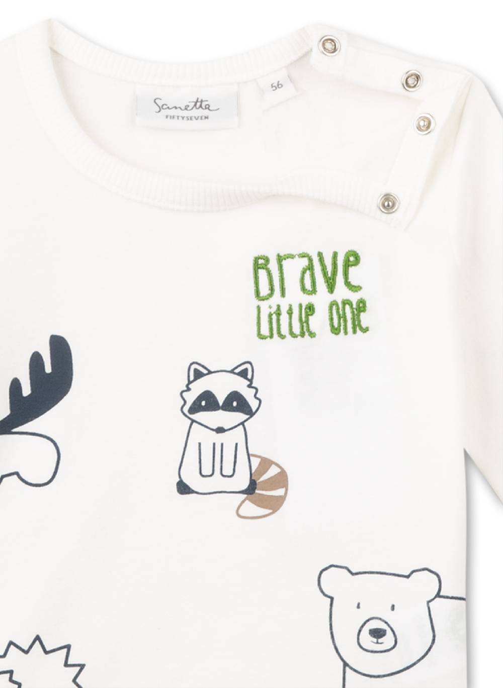 Sanetta Jungen-Shirt langarm Off-White Meist gekauft