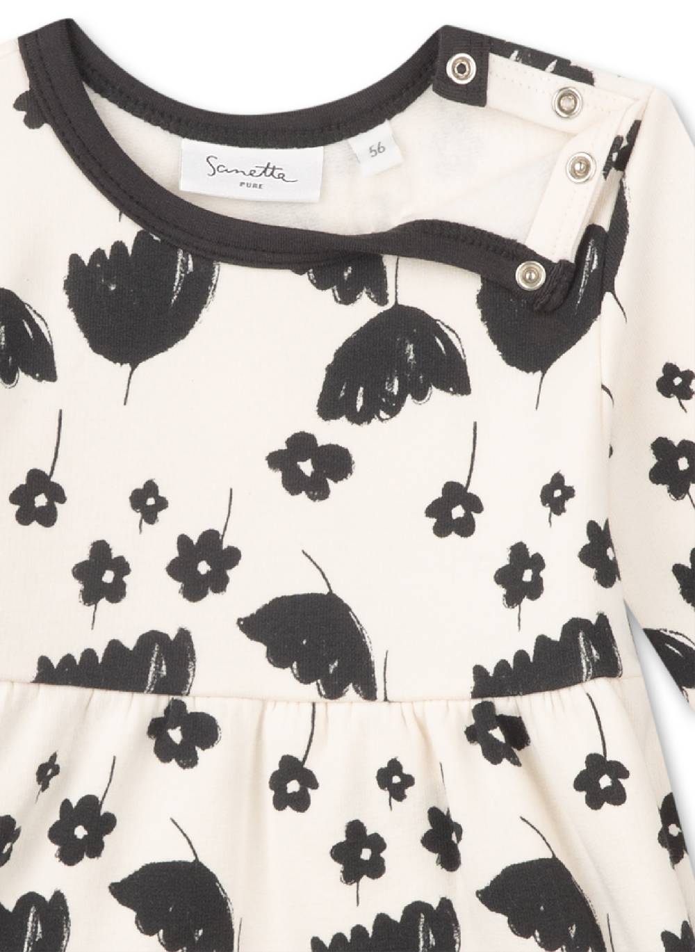 Sanetta Mädchen-Sweatkleid Off-White im Angebot