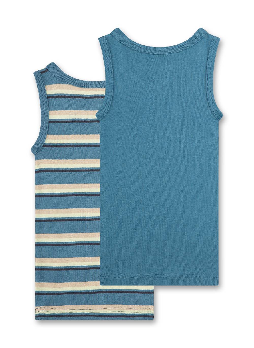 Sanetta Jungen-Unterhemd (Doppelpack) Blau Outlet