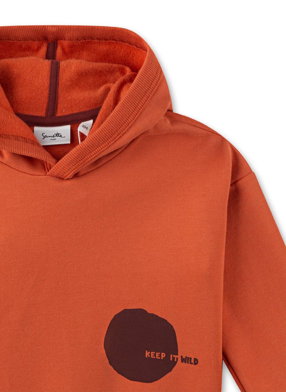 Sanetta Jungen-Sweatshirt Orange Schlussverkauf