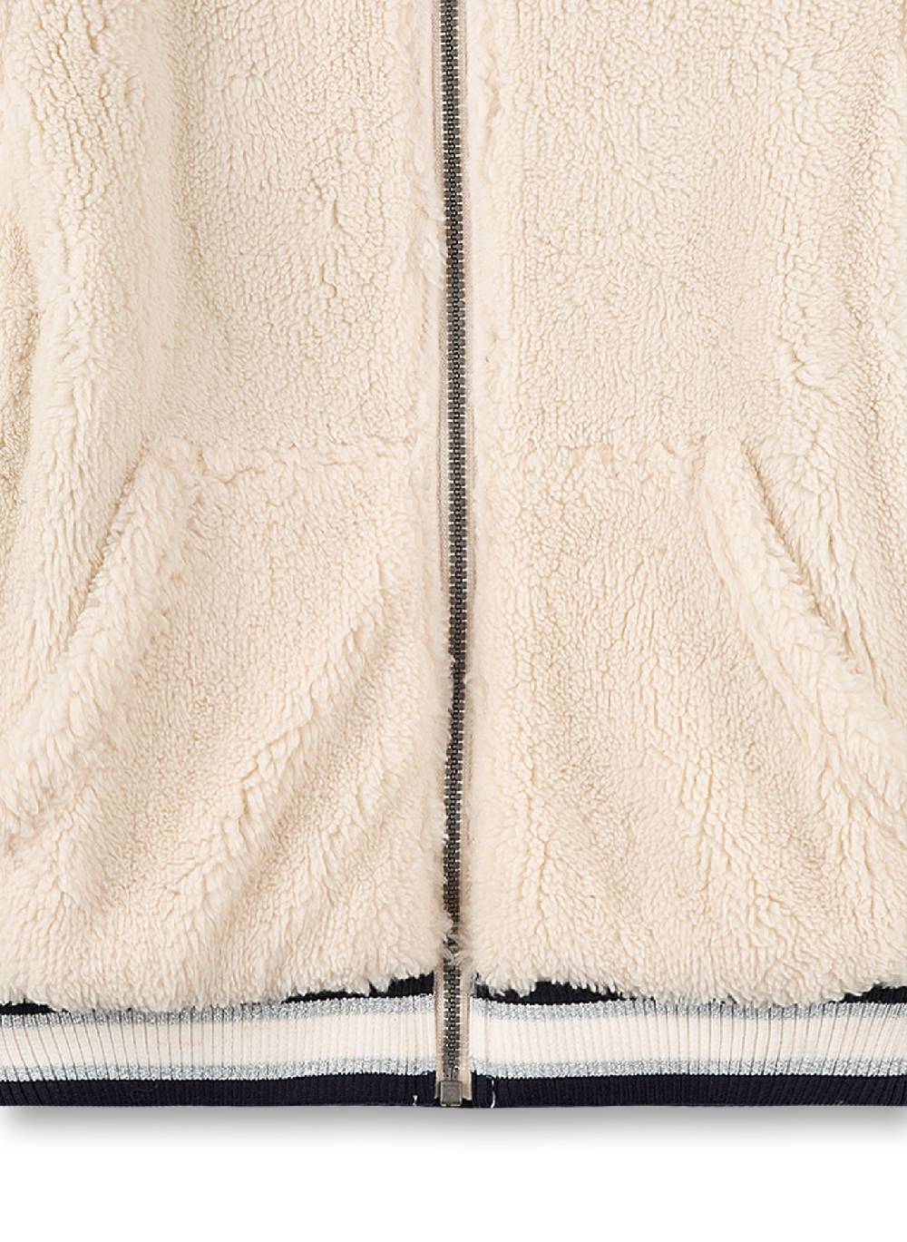 Sanetta Mädchen-Jacke Off-White Teddy-Fleece Online
