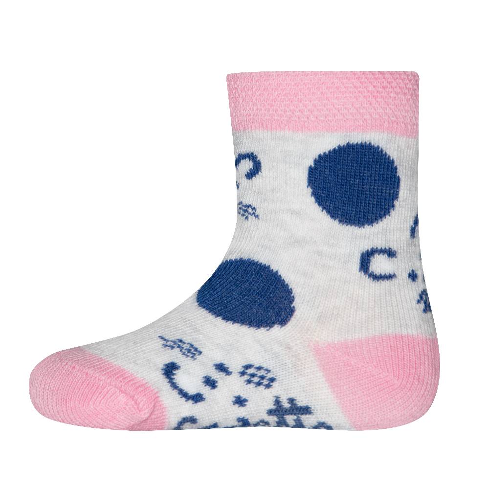 Sanetta Mädchen-Socken (Doppelpack) Graumelange und Pink Auslauf