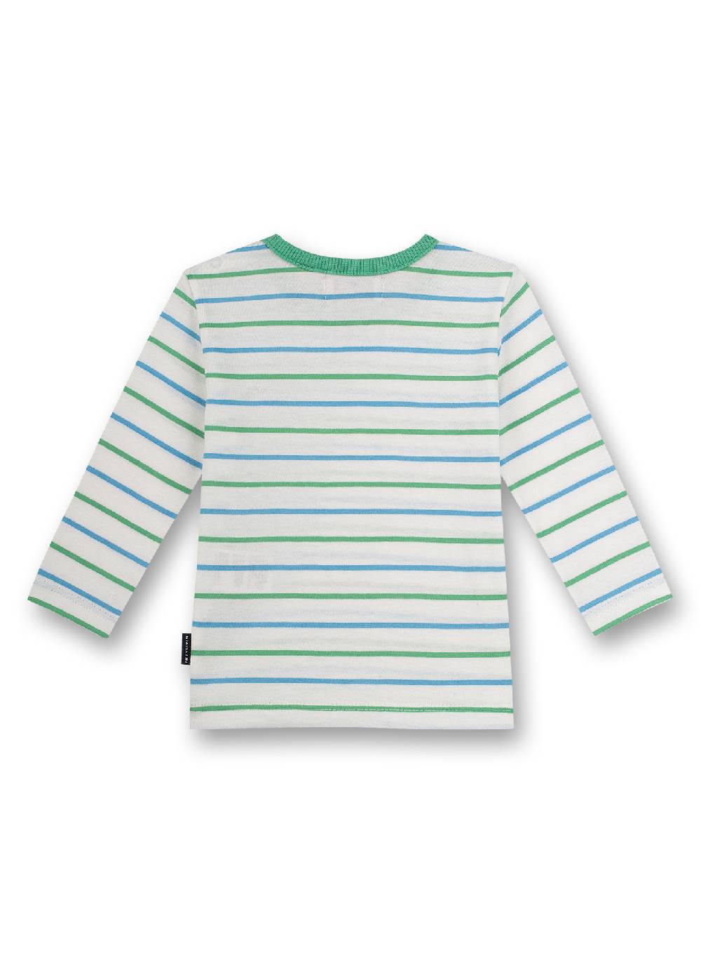 Sanetta Jungen-Shirt langarm Off-White Ringel Little Whale im Angebot