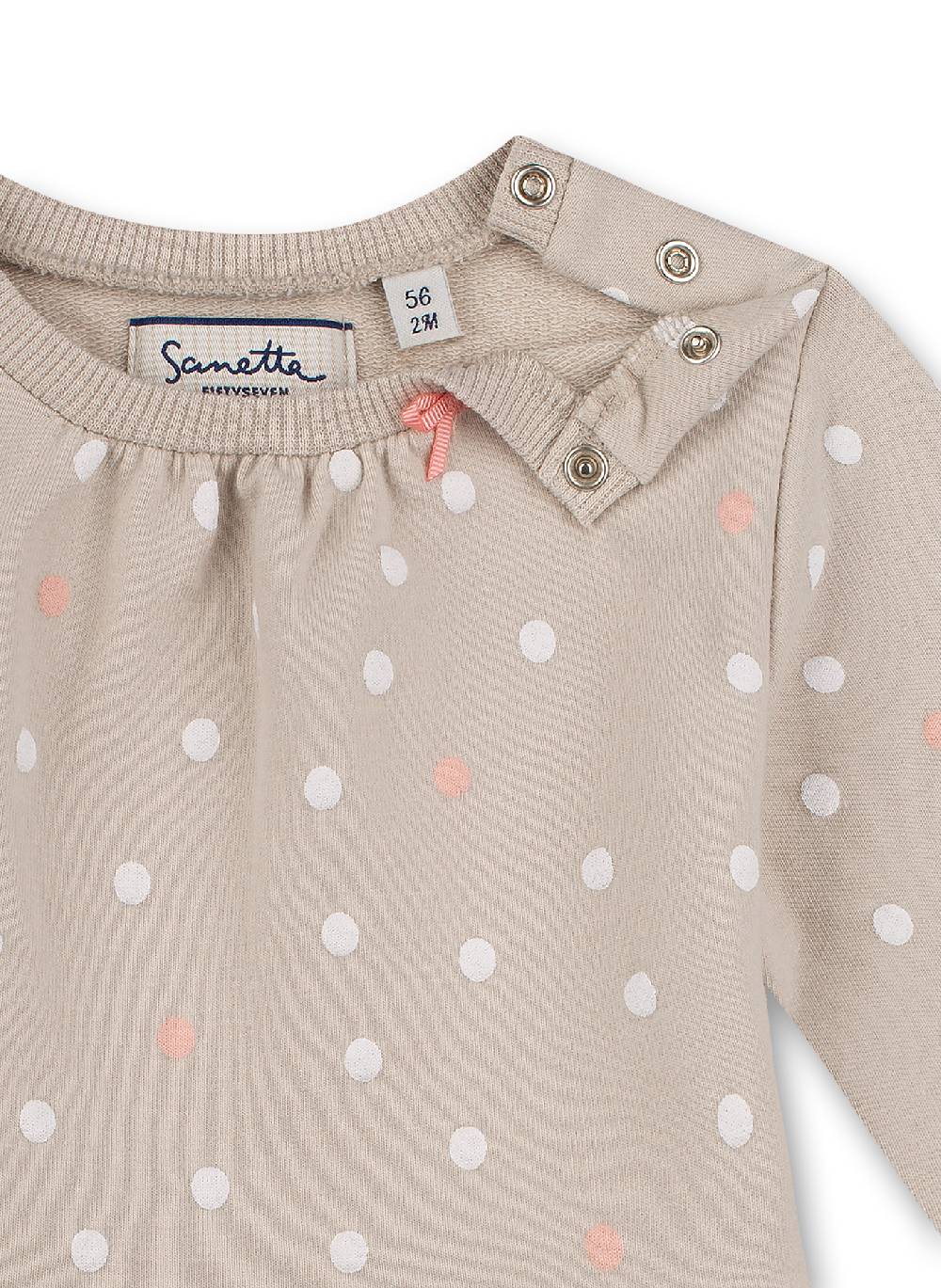 Sanetta Mädchen-Kleid Beige Free Bird Sonderangebote