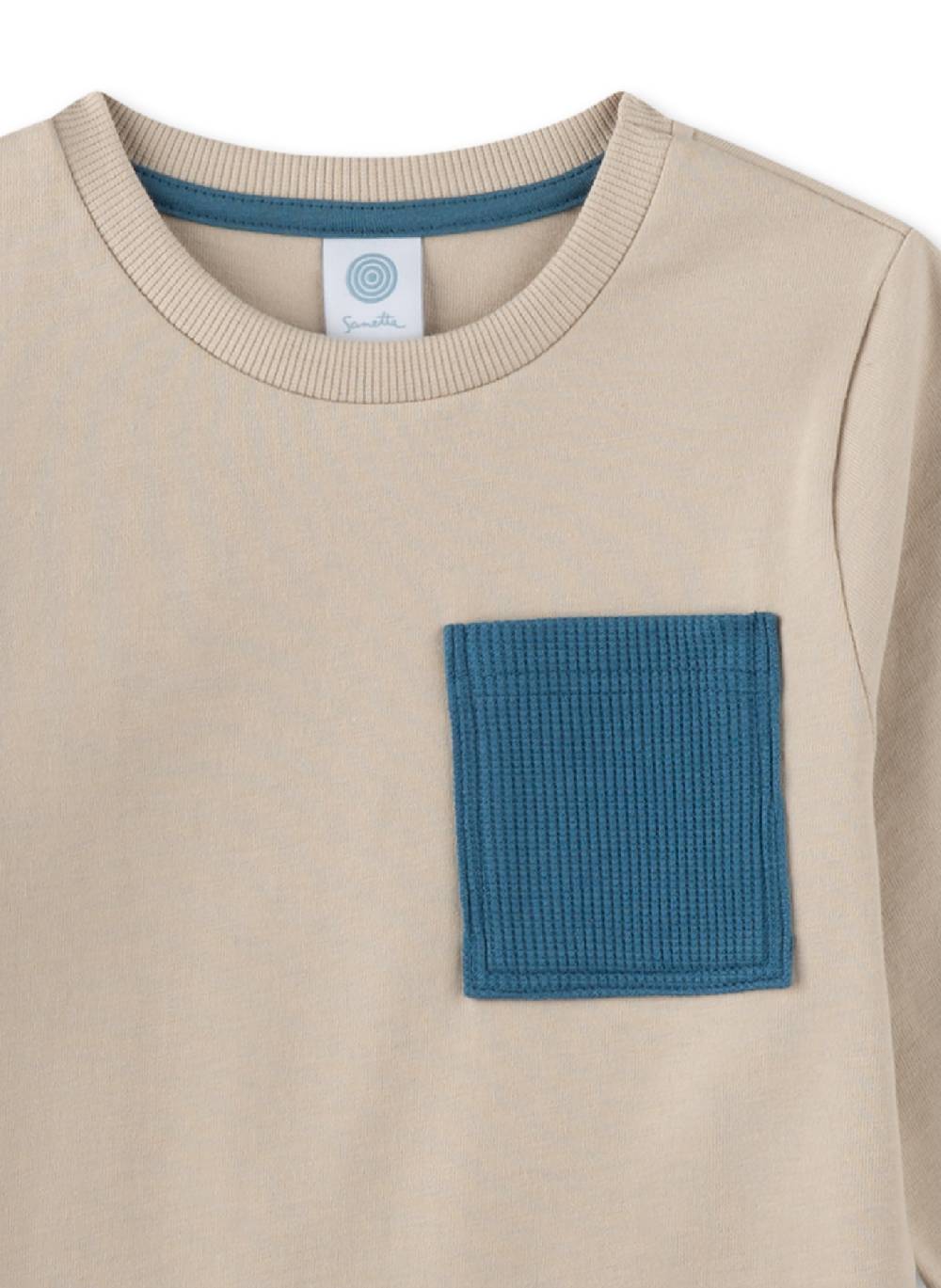 Sanetta Jungen-Schlafanzug Beige Fabrikverkauf