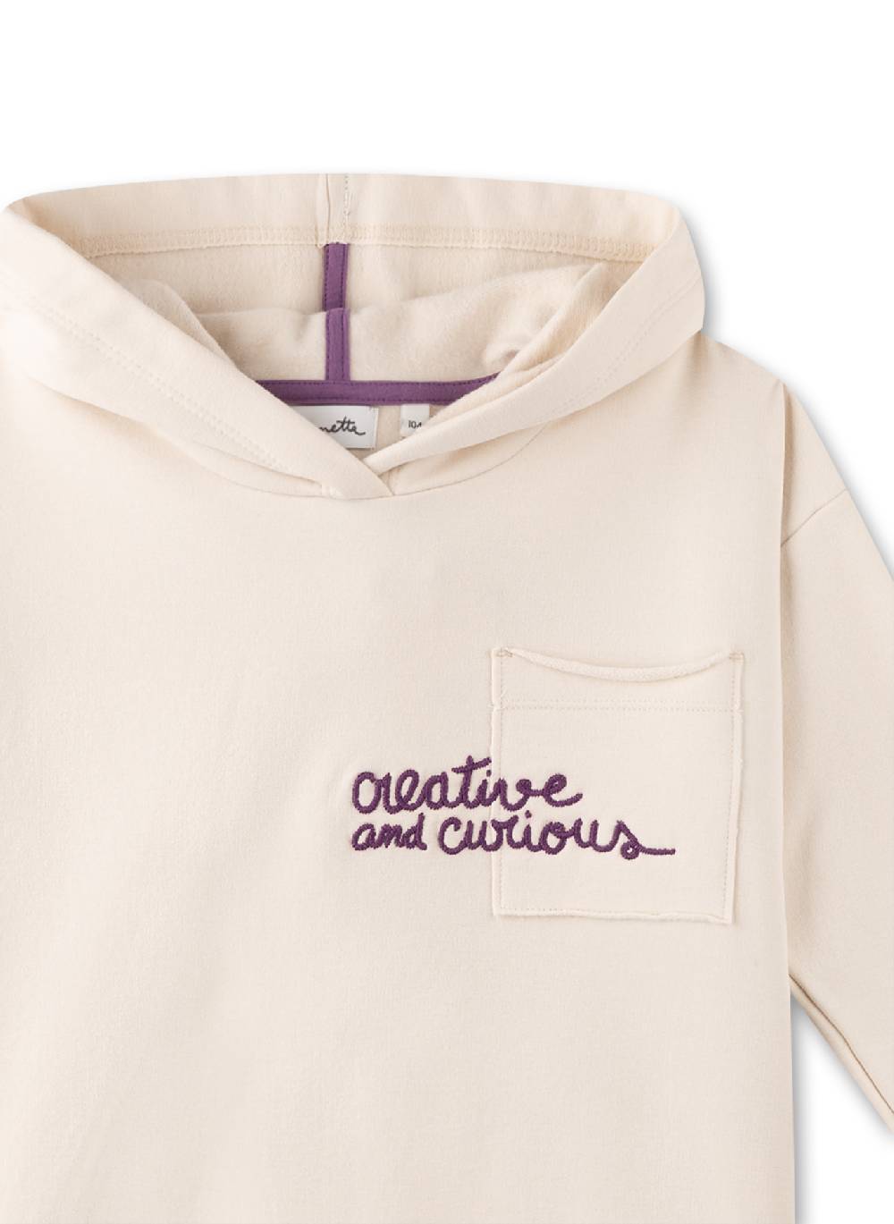 Sanetta Mädchen-Kapuzensweatshirt Beige im Angebot