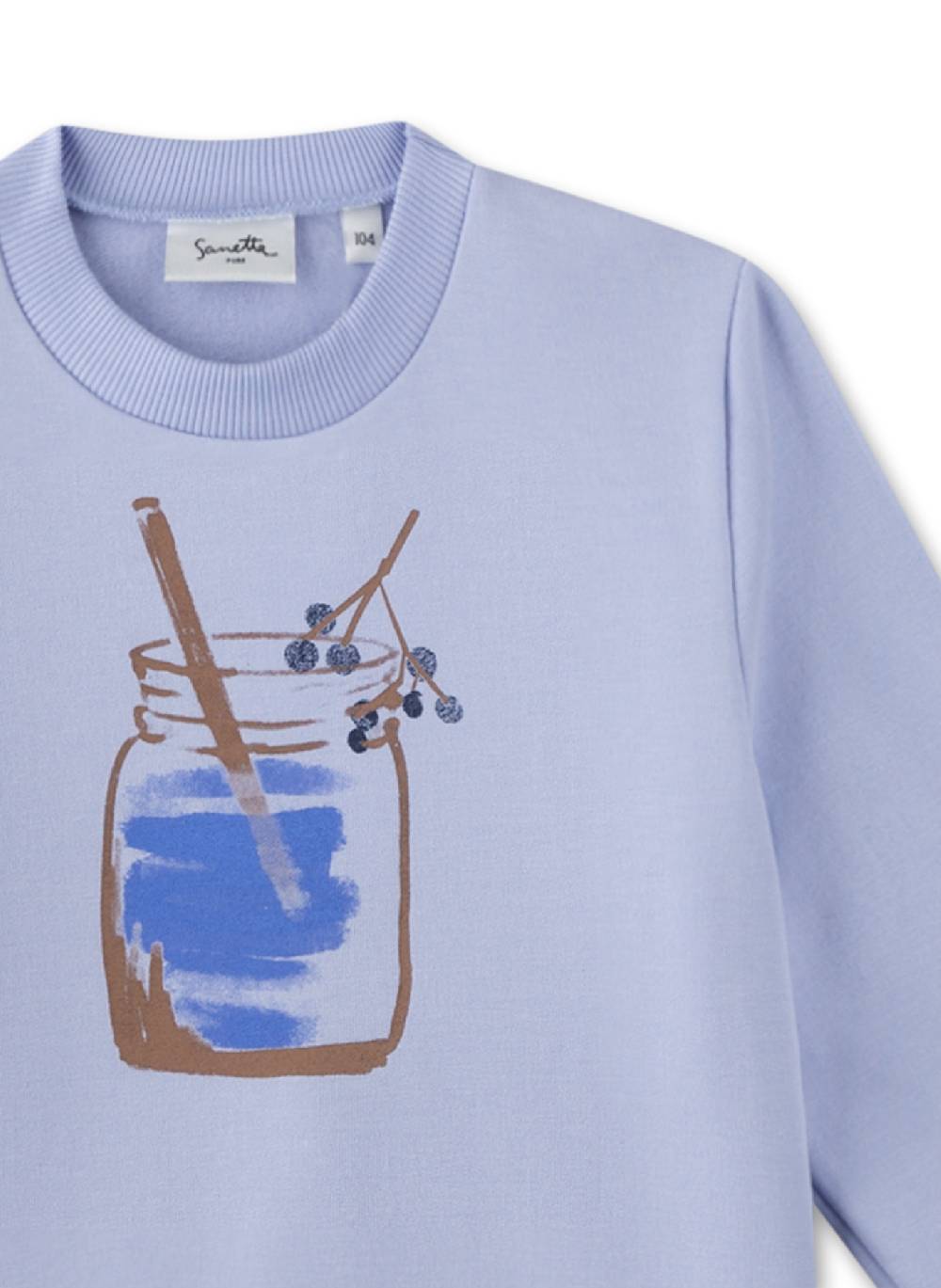 Sanetta Mädchen-Sweatshirt Blau Fabrikverkauf