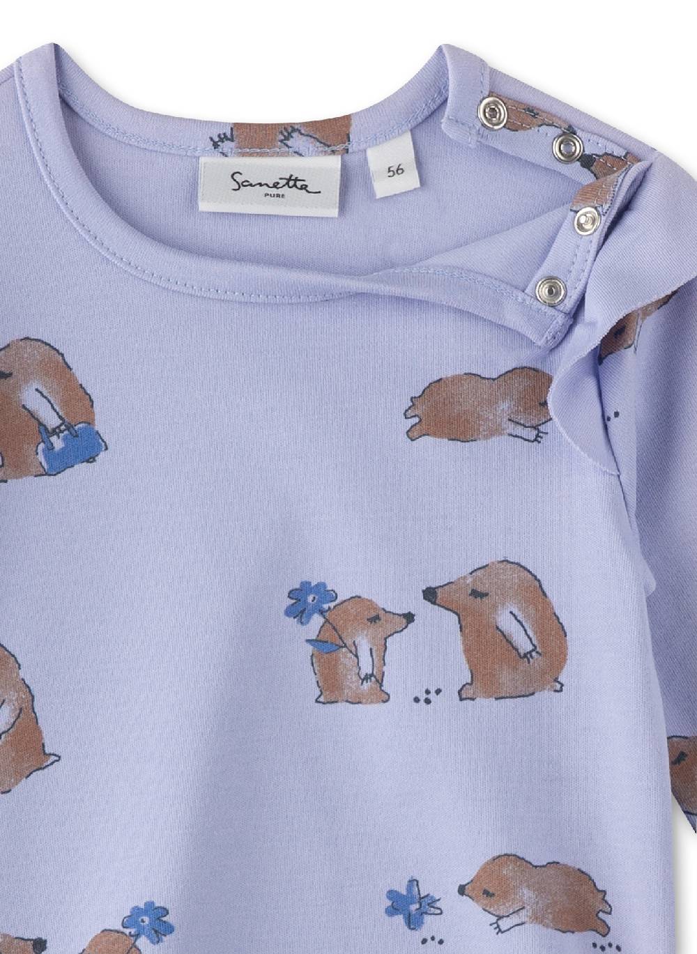 Sanetta Mädchen-Langarmshirt Blau Blitzverkäufe