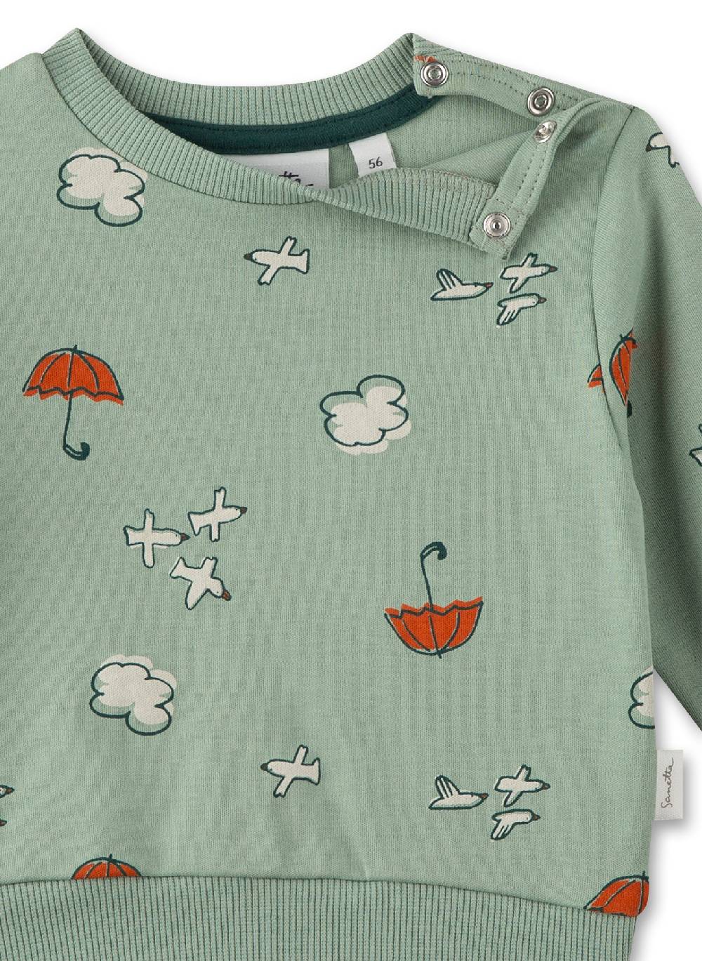 Sanetta Jungen-Sweatshirt Grün Fabrikverkauf