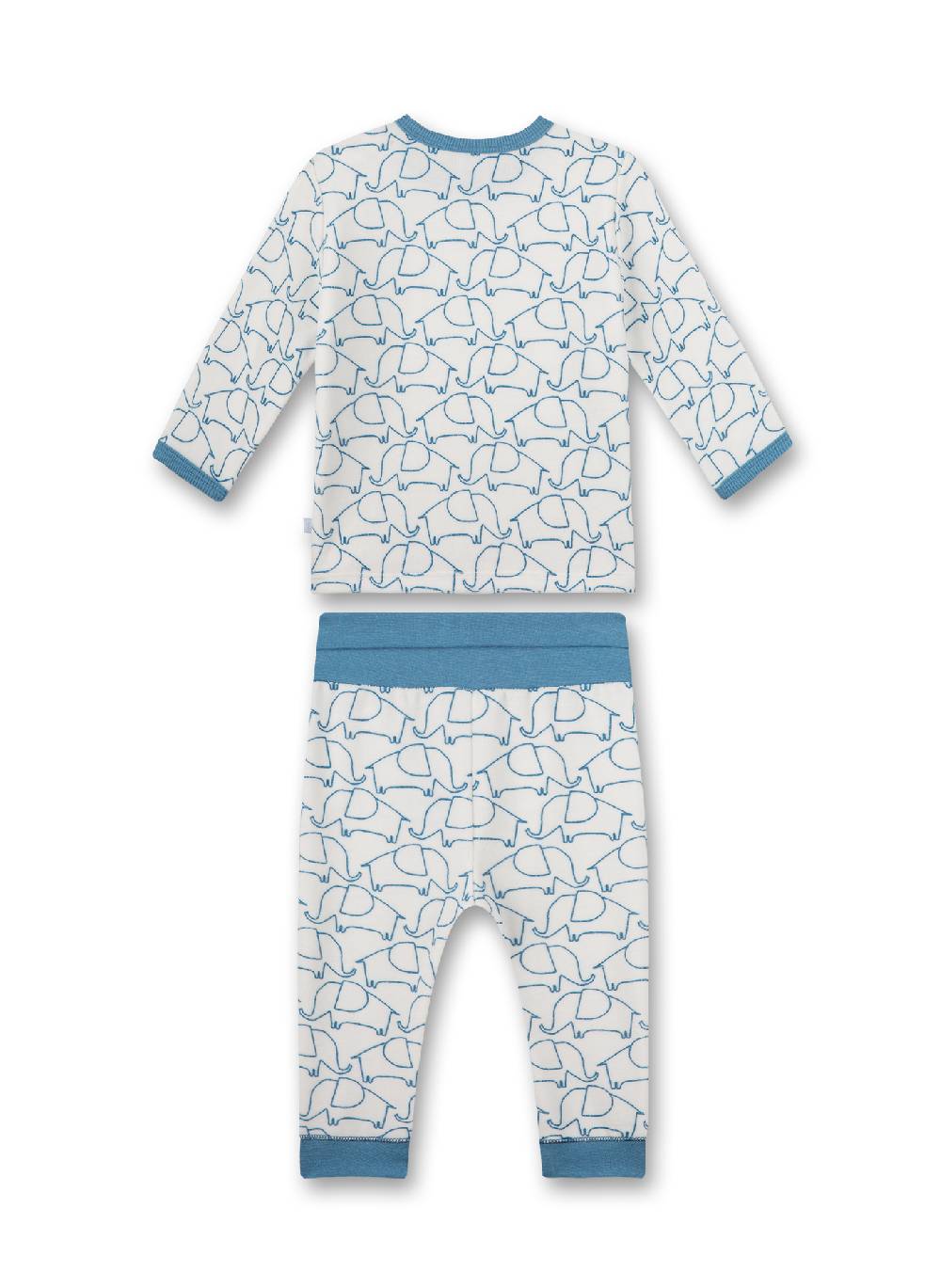 Sanetta Jungen-Schlafanzug lang Off-White im Angebot