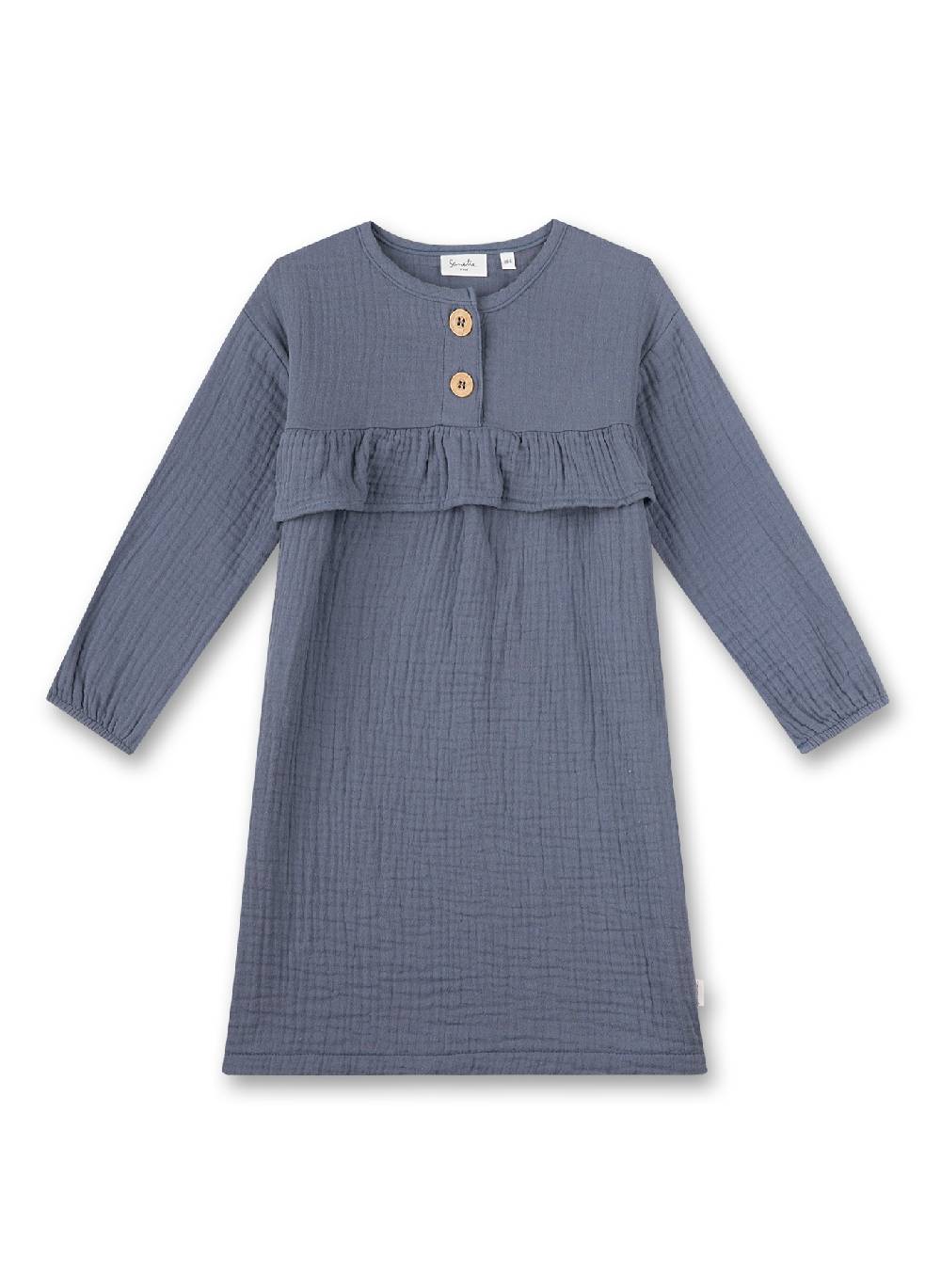 Sanetta Mädchen-Kleid aus Musselin Blau