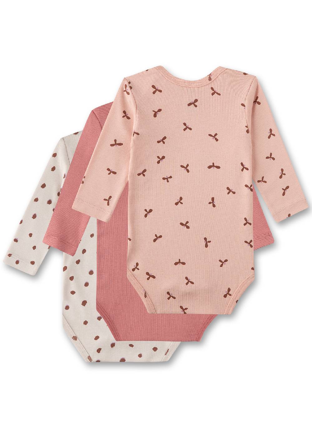 Sanetta Baby-Body langarm (Dreierpack) Beige Verkauf