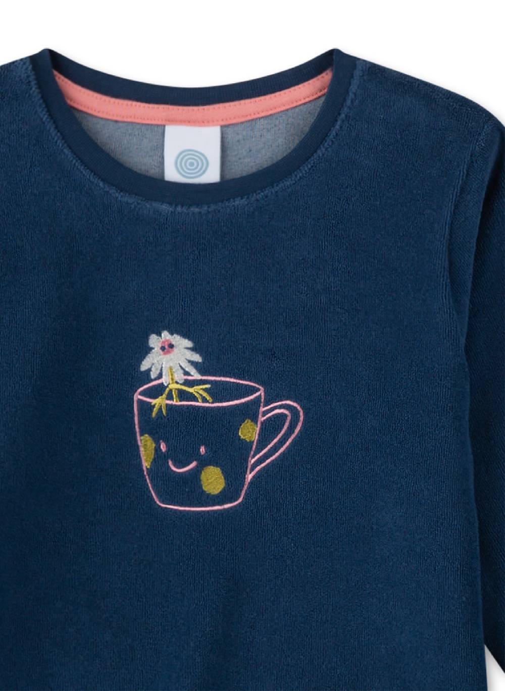 Sanetta Mädchen-Schlafanzug Blau aus Nicki im Angebot