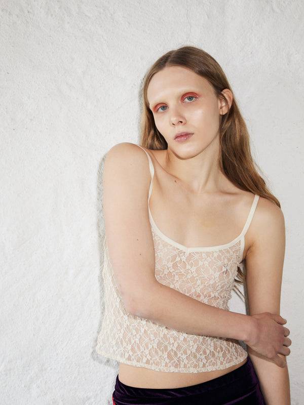 Simone Wild Lace Slip Top Verkauf
