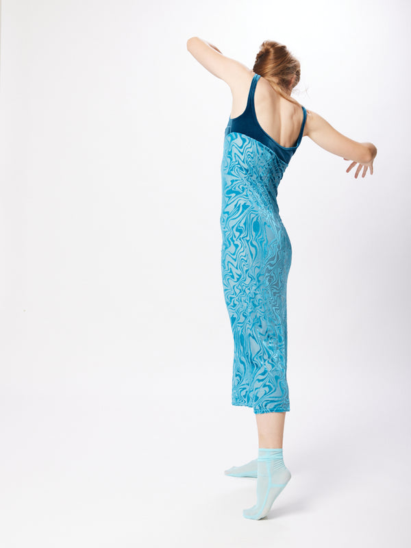 Simone Wild Devore Print Bra Dress Meist gekauft