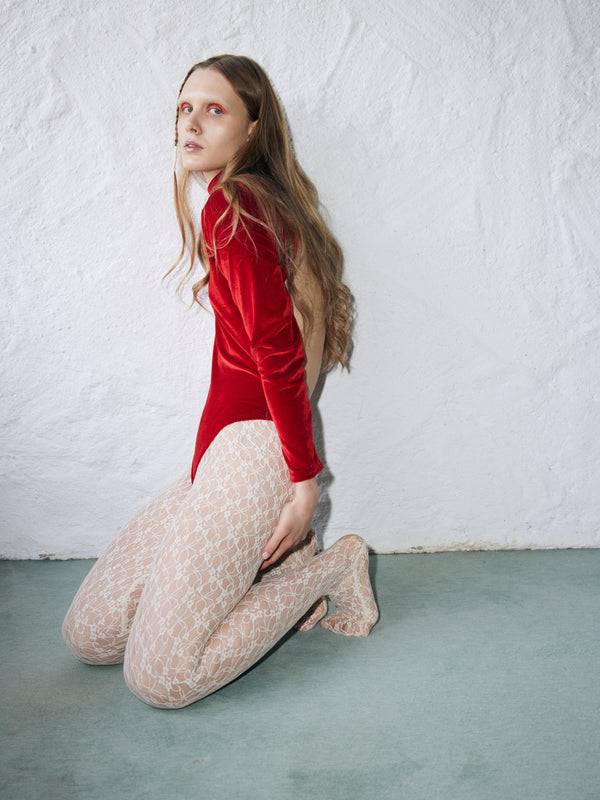 Simone Wild Lace Tights Outlet