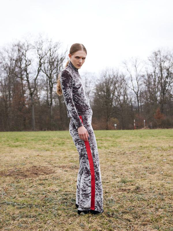 Simone Wild Velvet Stripe Pants Auslauf
