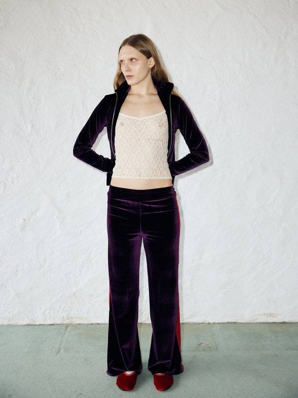 Simone Wild Velvet Stripe Pants Verkauf