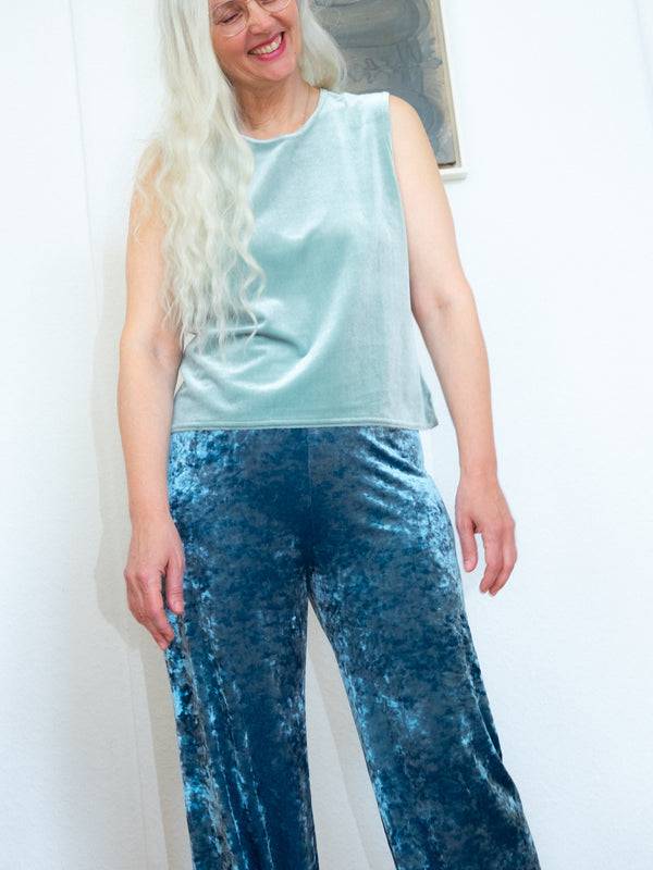 Simone Wild Hammered Velvet Cozy Pants Günstiger Verkauf