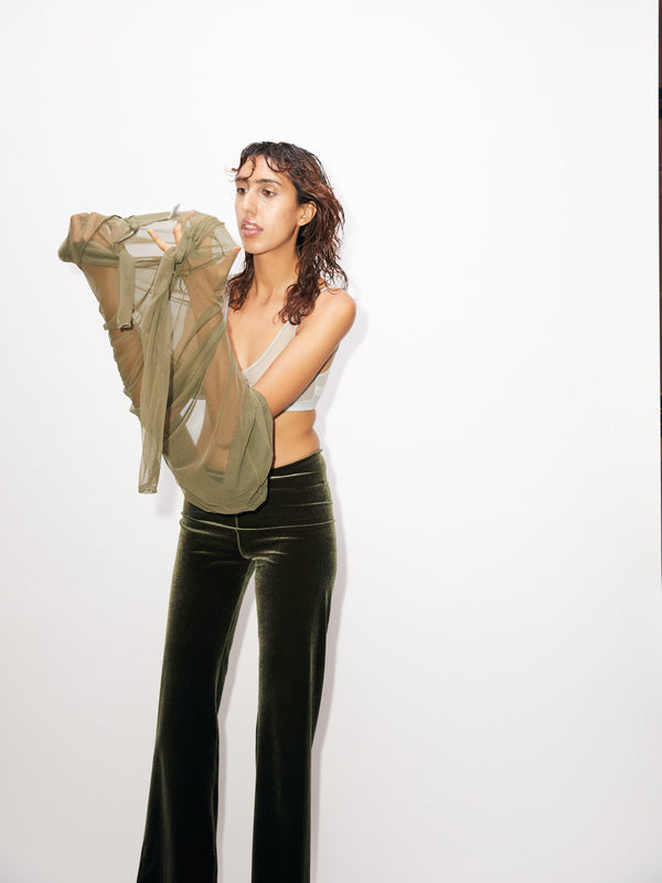 Simone Wild Velvet Wide Leg Pants im Angebot