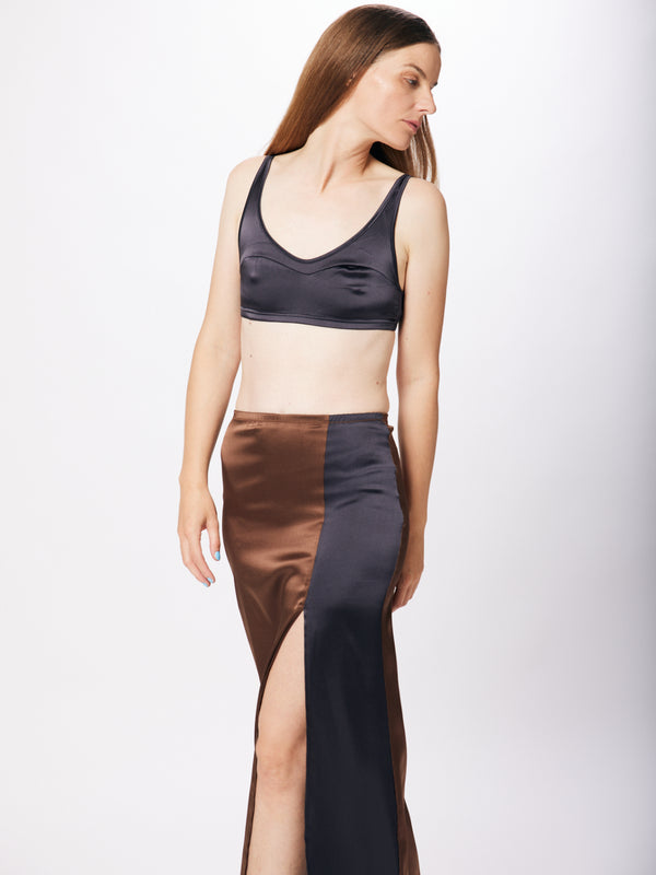 Simone Wild Satin Long Skirt Online