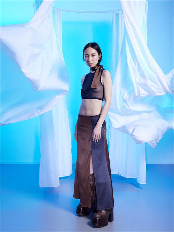 Simone Wild Satin Long Skirt Online