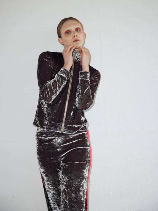 Simone Wild Hammered Velvet Zip Jacket Hotsell