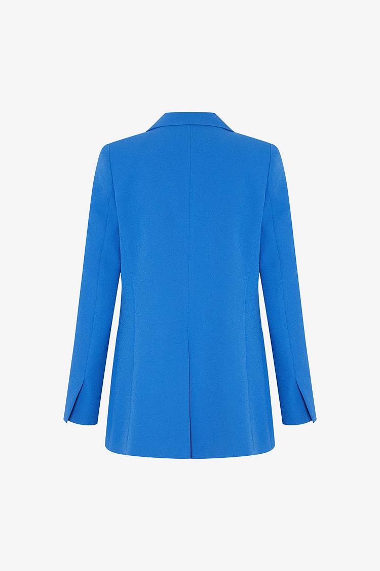 Sly 010 Lang geschnittener knopfloser Blazer aus Crêpe-envers-Satin Auslauf