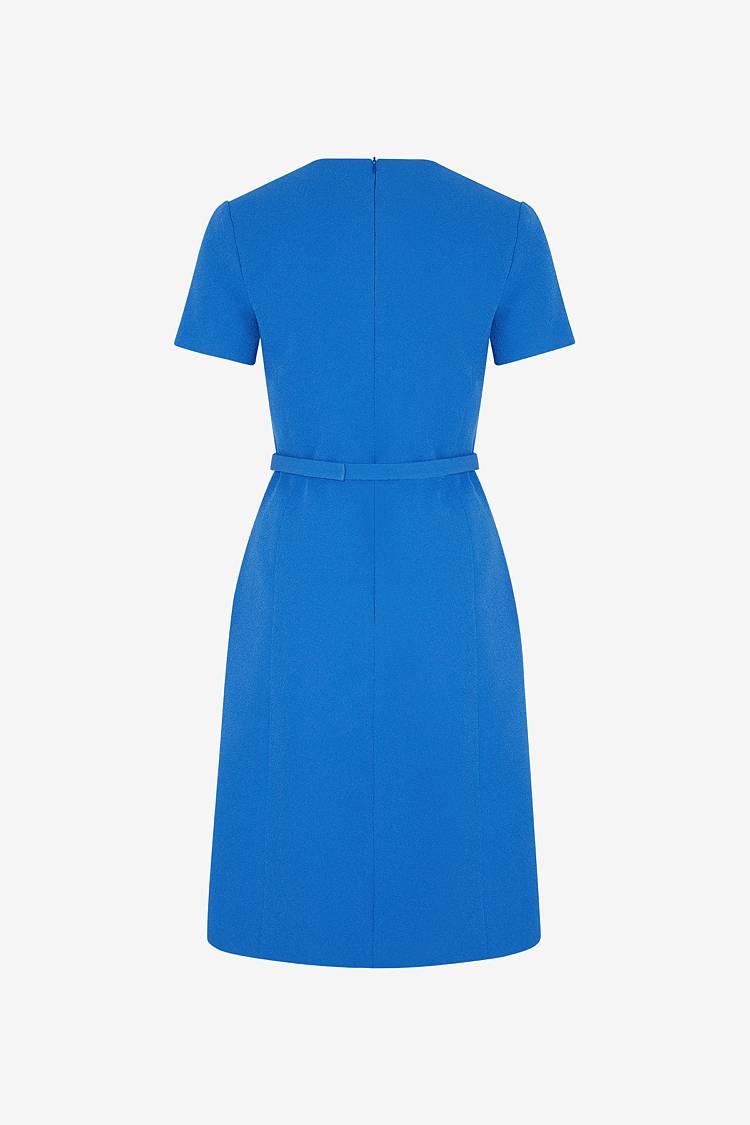 Sly 010 Elegantes Midi-Kleid mit Stoffgürtel Verkauf