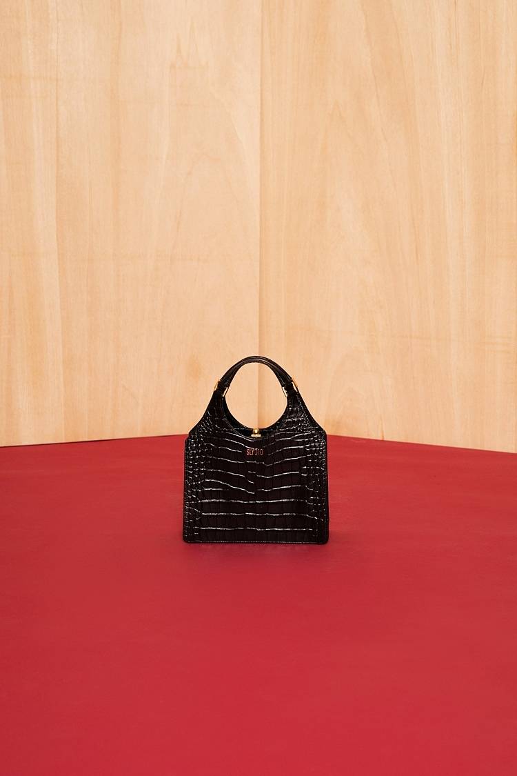Sly 010 Maria Bag aus Leder mit Kroko-Prägung im Angebot