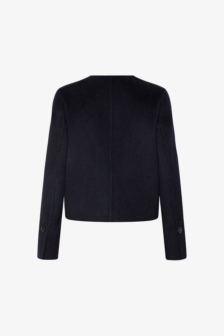 Sly 010 Kragenlose Doubleface-Jacke mit aufgesetzten Taschen Angebote