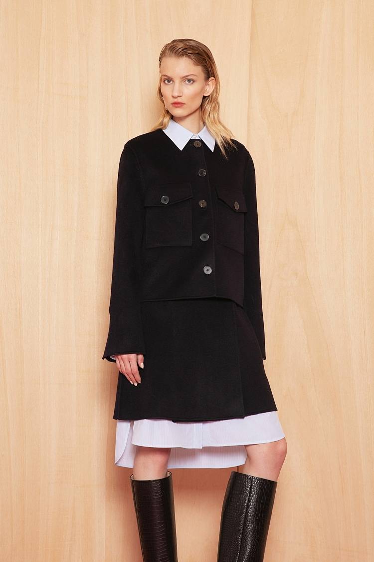 Sly 010 Tailliertes Kleid aus Doubleface Hotsell