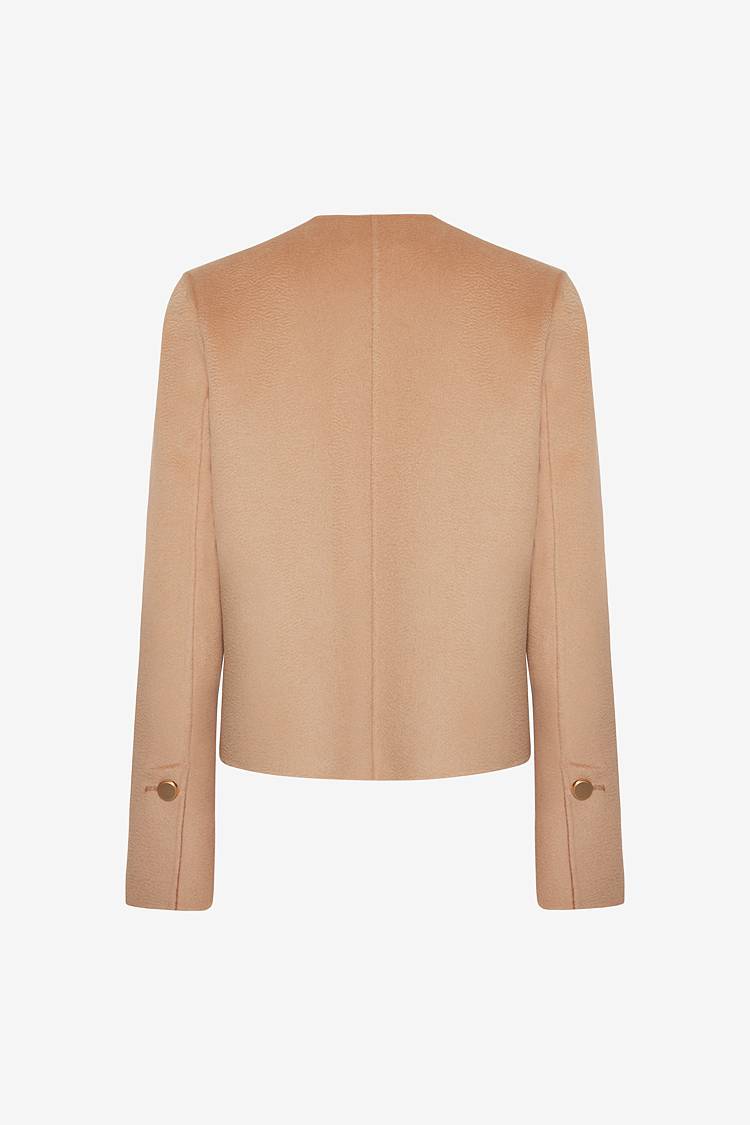 Sly 010 Kragenlose Doubleface-Jacke mit aufgesetzten Taschen Online