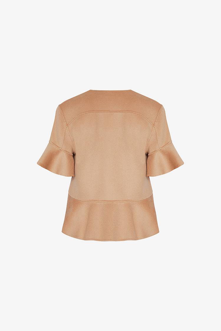 Sly 010 Feminine Jacke mit Volantärmeln aus Doubleface Neueste Mode