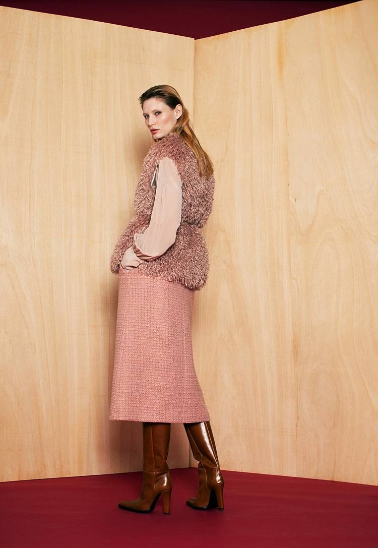 Sly 010 Kastige Faux-Fur Weste Fabrikverkauf