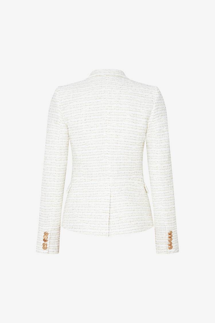 Sly 010 Double-breasted Tweed Blazer im Angebot